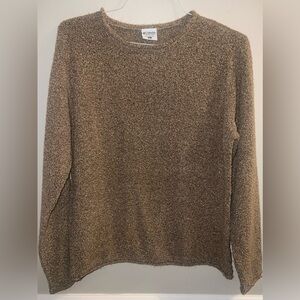 Columbia Rolled Hem Textured Beige Sweater Size Large
